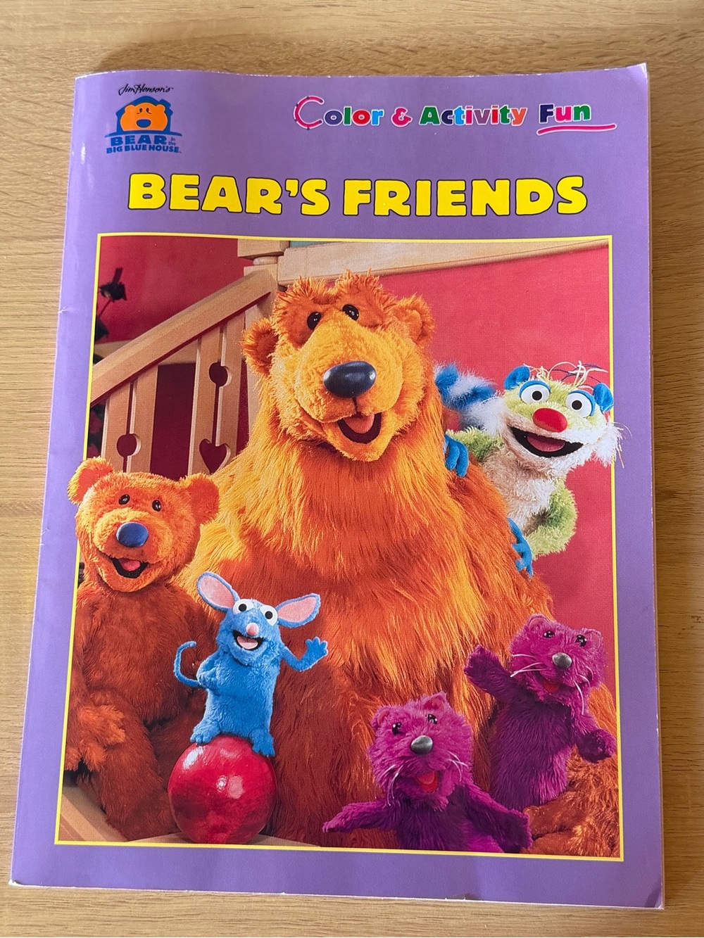 Vintage Bear's Friends Bear in The Big Blue House Coloring Book 1999